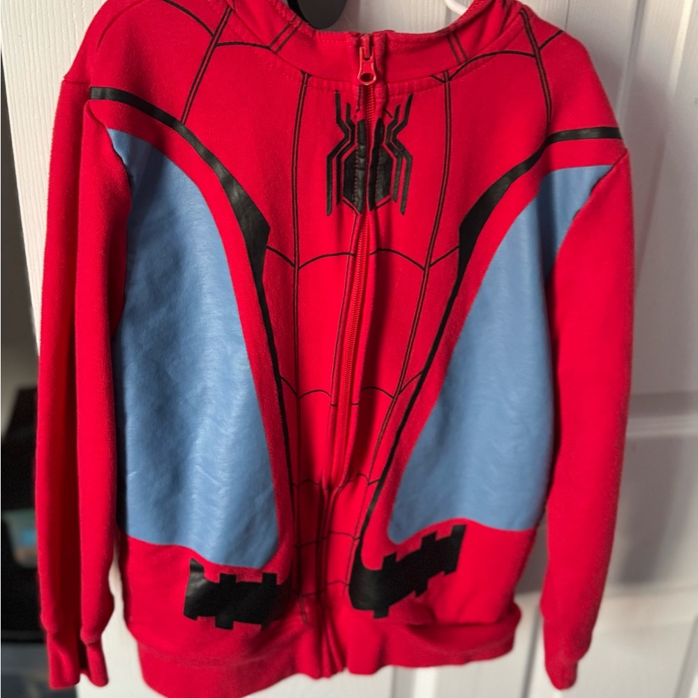 Marvel Red and Blue Superhero Costume Hoodie